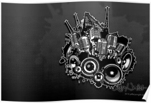 Graffiti badass radio logo fine art print cards photos pix