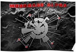 Space 1999 print Alpha Moonbase