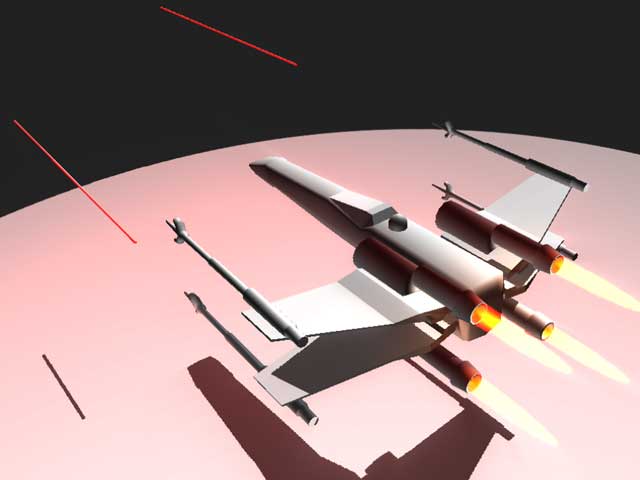 interactive 3d model x-wing star wars t-65 starfighter tee shirt