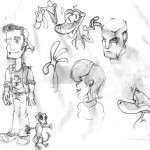 concept art sketches cartoon character concept design